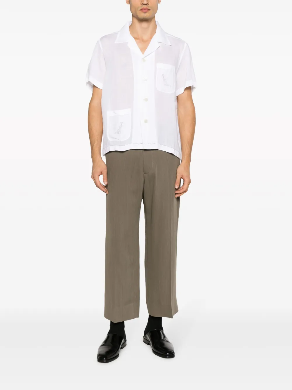 BODE Party Trick short-sleeved shirt - Wit