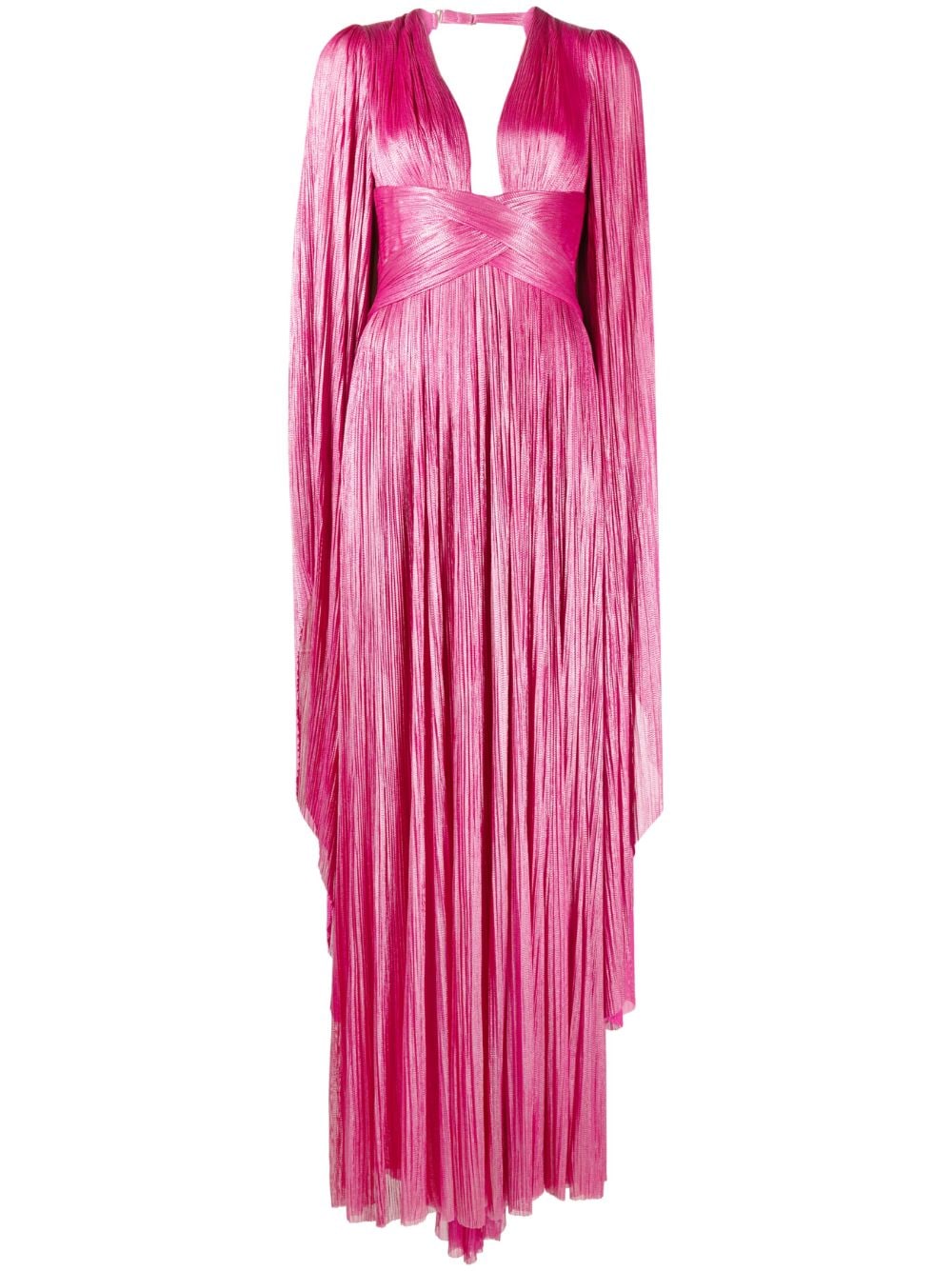 Maria Lucia Hohan Crystal plung-neck side-slit gown - Pink