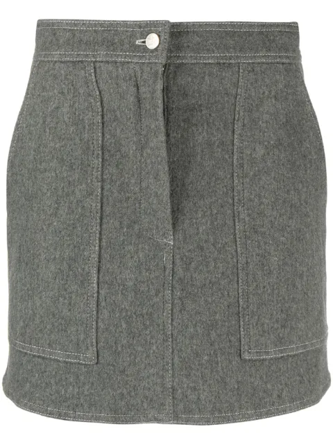 LVIR multi-pocket high-waisted miniskirt