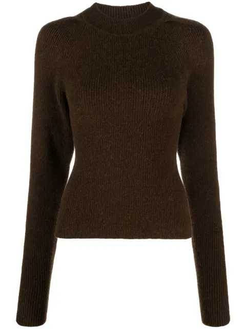 LVIR open-back ribbed-knit jumper