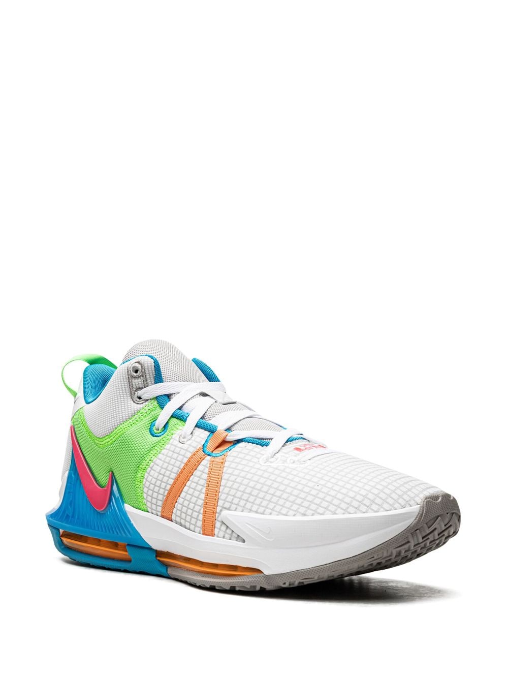 Shop Nike Lebron Witness Vii "grey Fog/cobblestone/laser Blue/hyper Pink" Sneakers