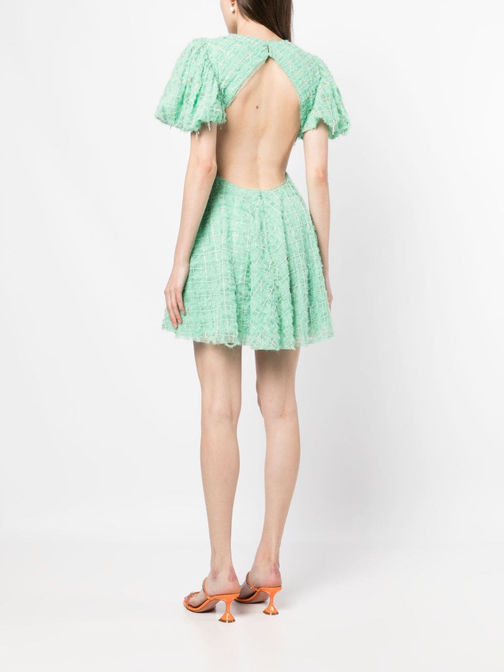 Shop Aje Context Embellished Minidress In Green