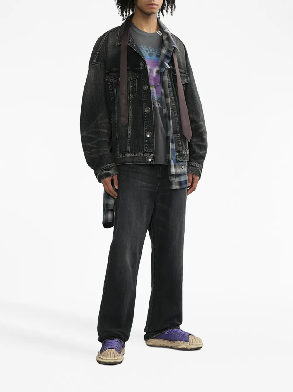 Maison Mihara Yasuhiro Denim jack - Zwart