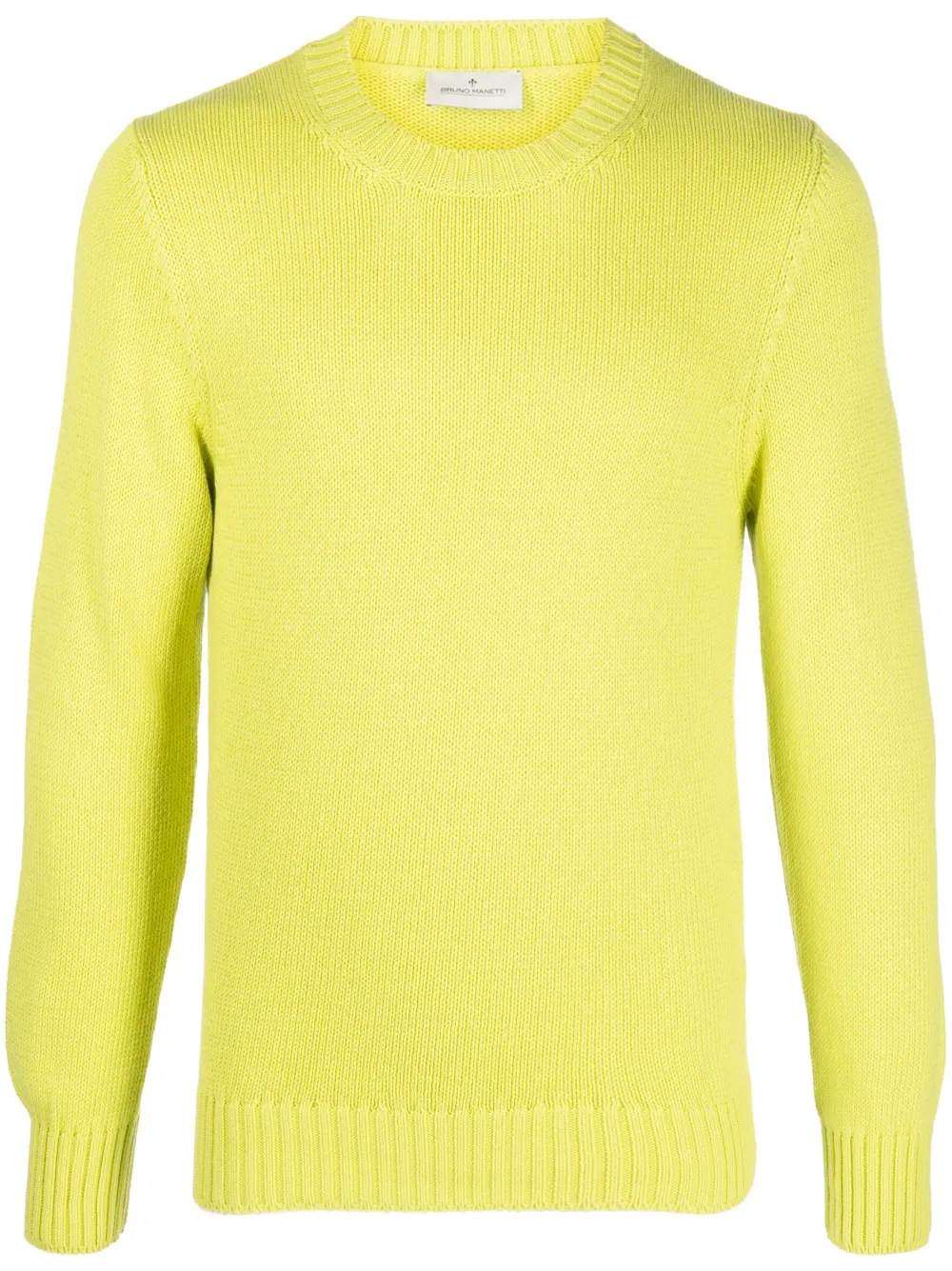 Bruno Manetti ribbed-trim cotton jumper - Green