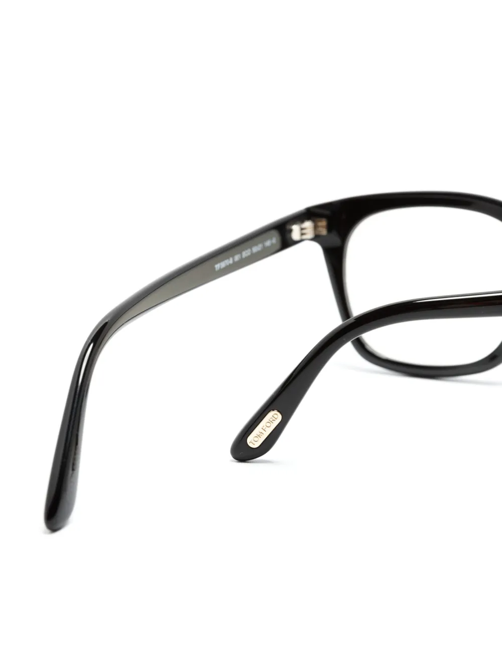  Tom Ford Eyewear Logo-plaque Square-frame Glasses - Black 