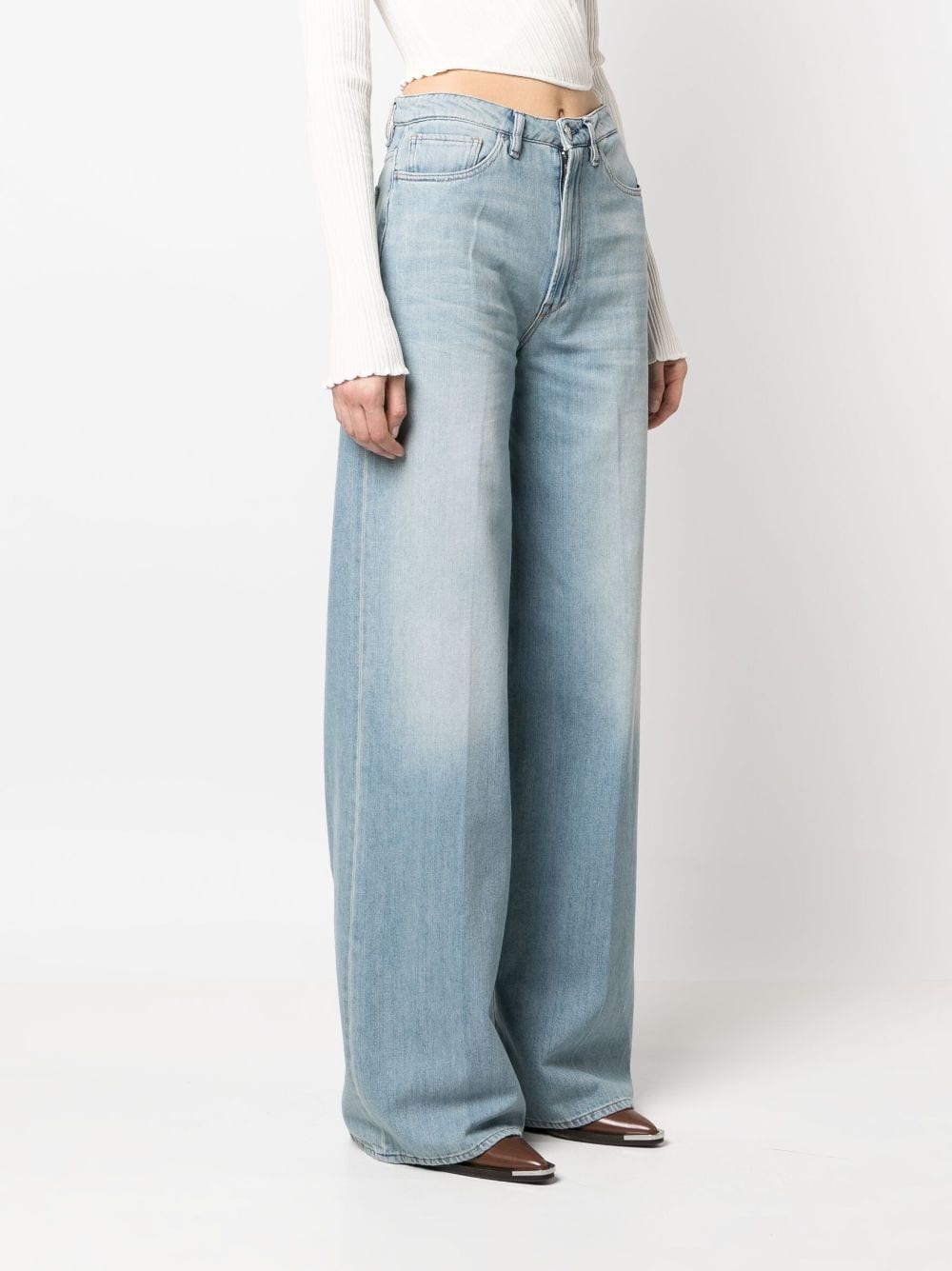 3x1 wide-leg jeans - blue