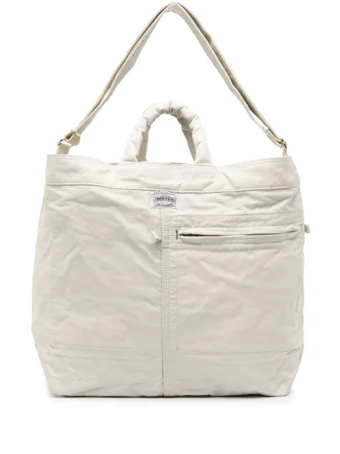 Porter-Yoshida & Co. Mile 2Way logo-patch tote bag