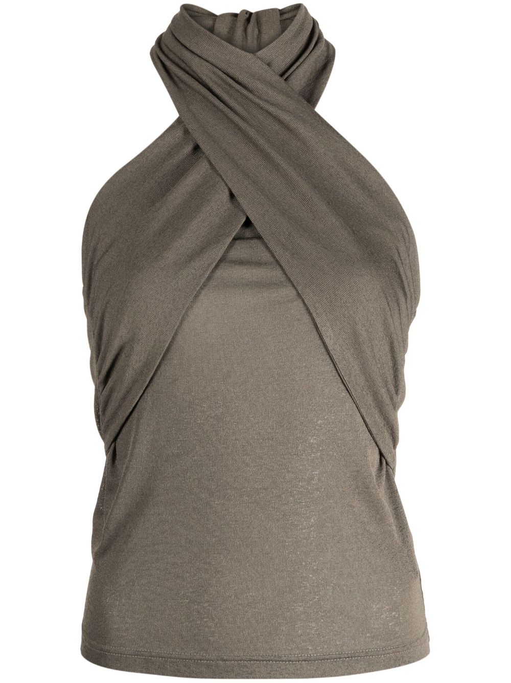 Nanushka Nurcan Halterneck Top In Grey