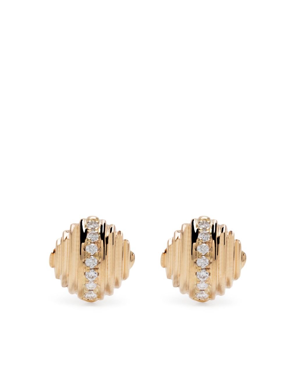 14kt yellow gold Nana Bernice diamond stud earrings