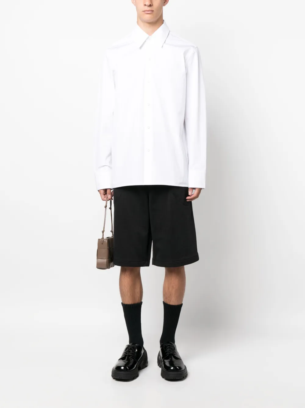 Jil Sander knee-length tailored shorts - Zwart