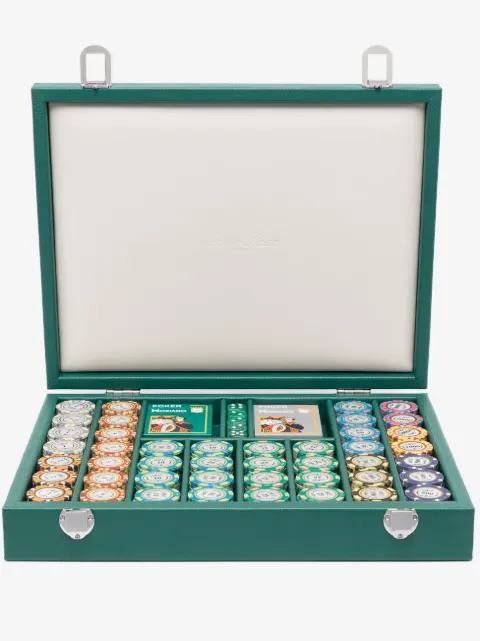 Hector Saxe 440 Chip leather poker set