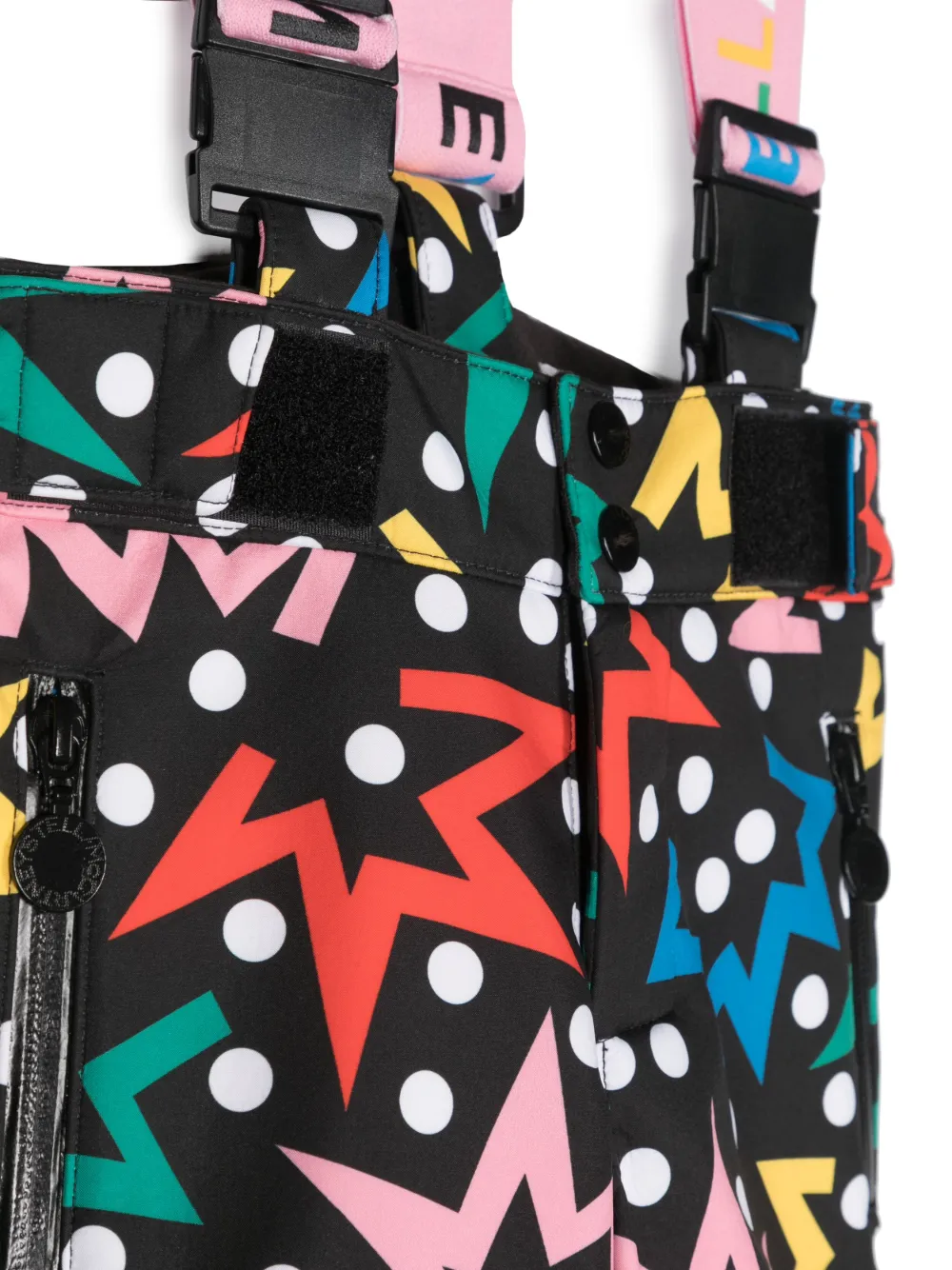 Stella Mccartney Abstract-pattern Padded Snow Trousers In Black