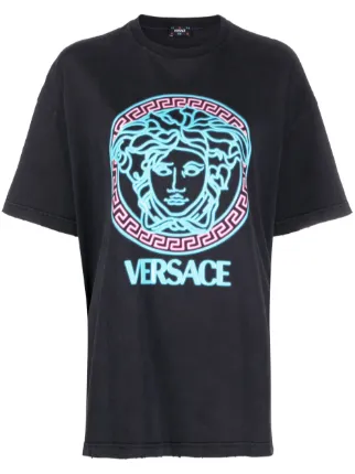 Versace Medusa-appliqué Cotton T-shirt - Farfetch