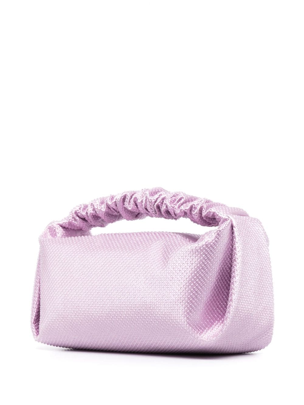 Shop Alexander Wang Scrunchie Crystal-embellished Mini Bag In Purple
