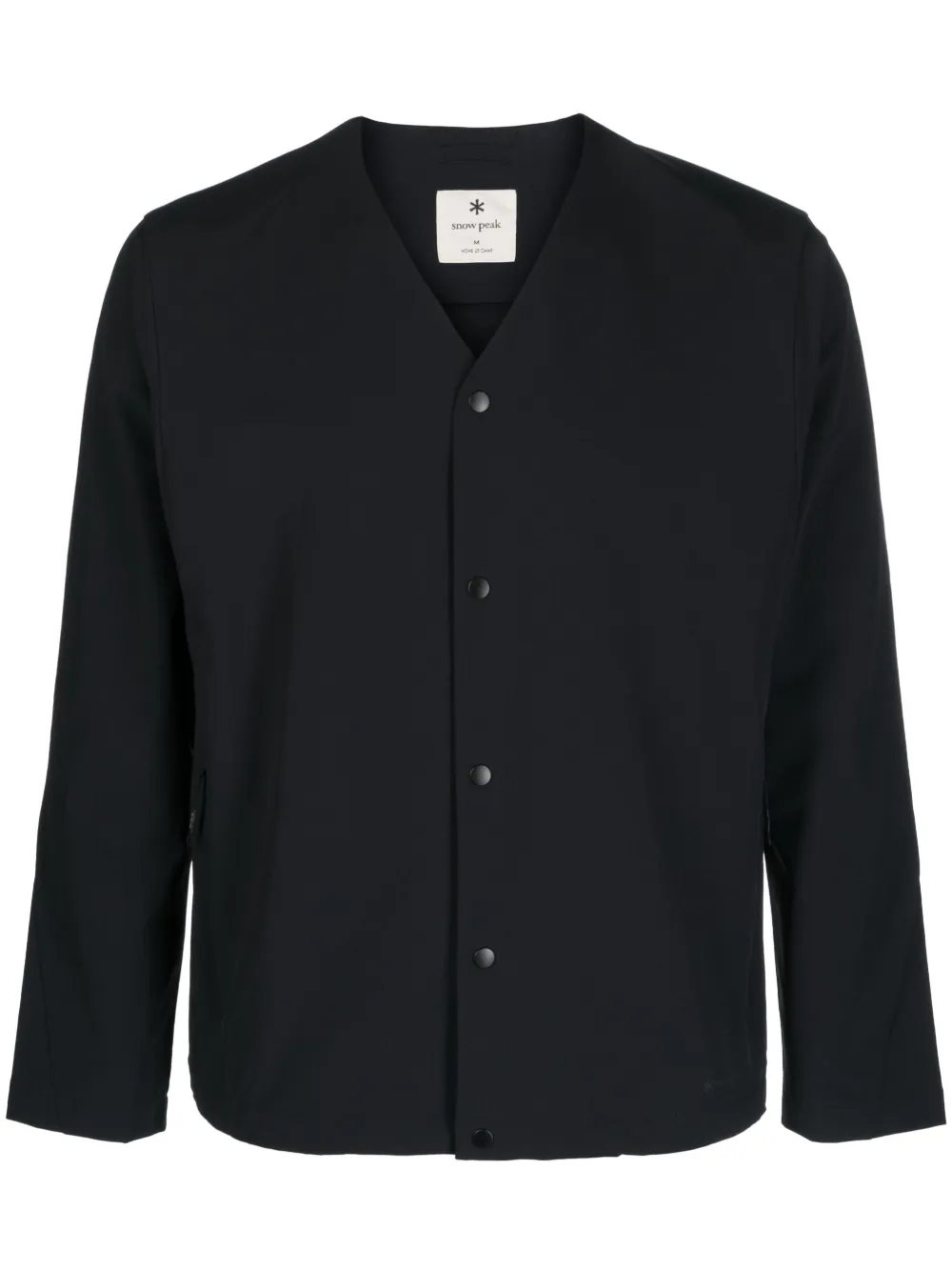 Snow Peak V-neck lightweight jacket - Black