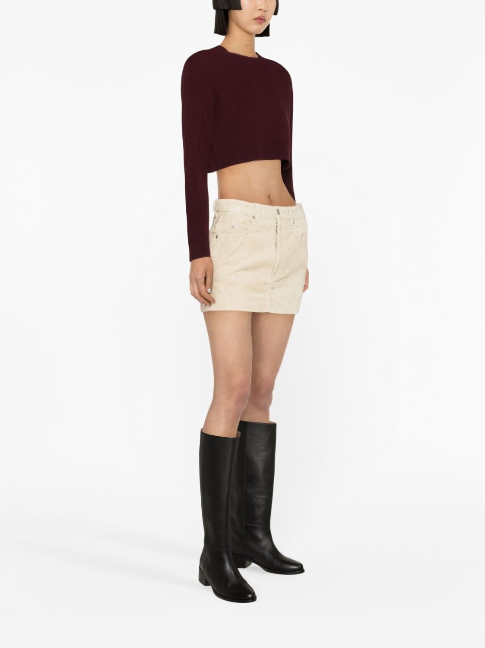Shop Marant Etoile Rania Corduroy Miniskirt In Neutrals