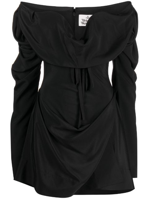 Vivienne Westwood 코르셋 스타일 긴소매 미니 드레스