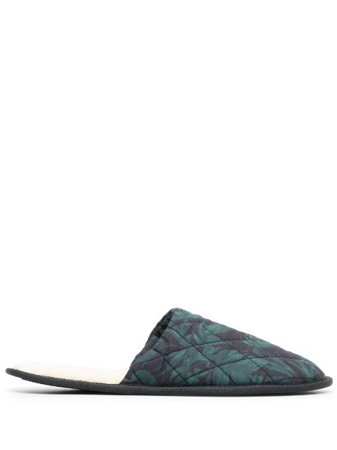 Desmond & Dempsey Byron-print quilted slippers