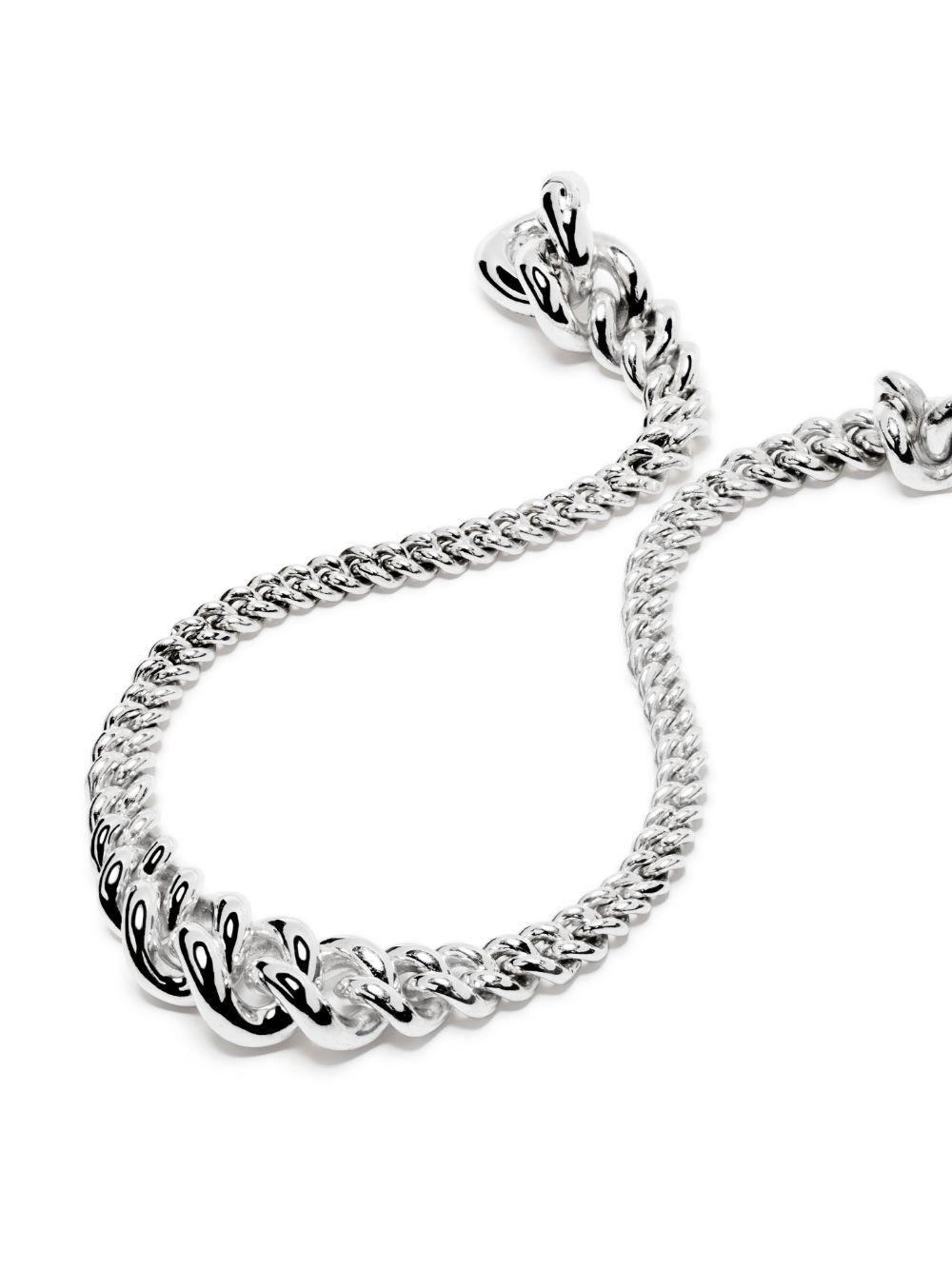 Shop Maor Mic Curb-chain Bracelet In Silver