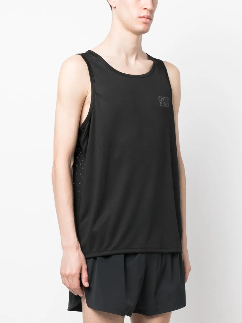 Over Over Logo-print Sports Vest Top In Black