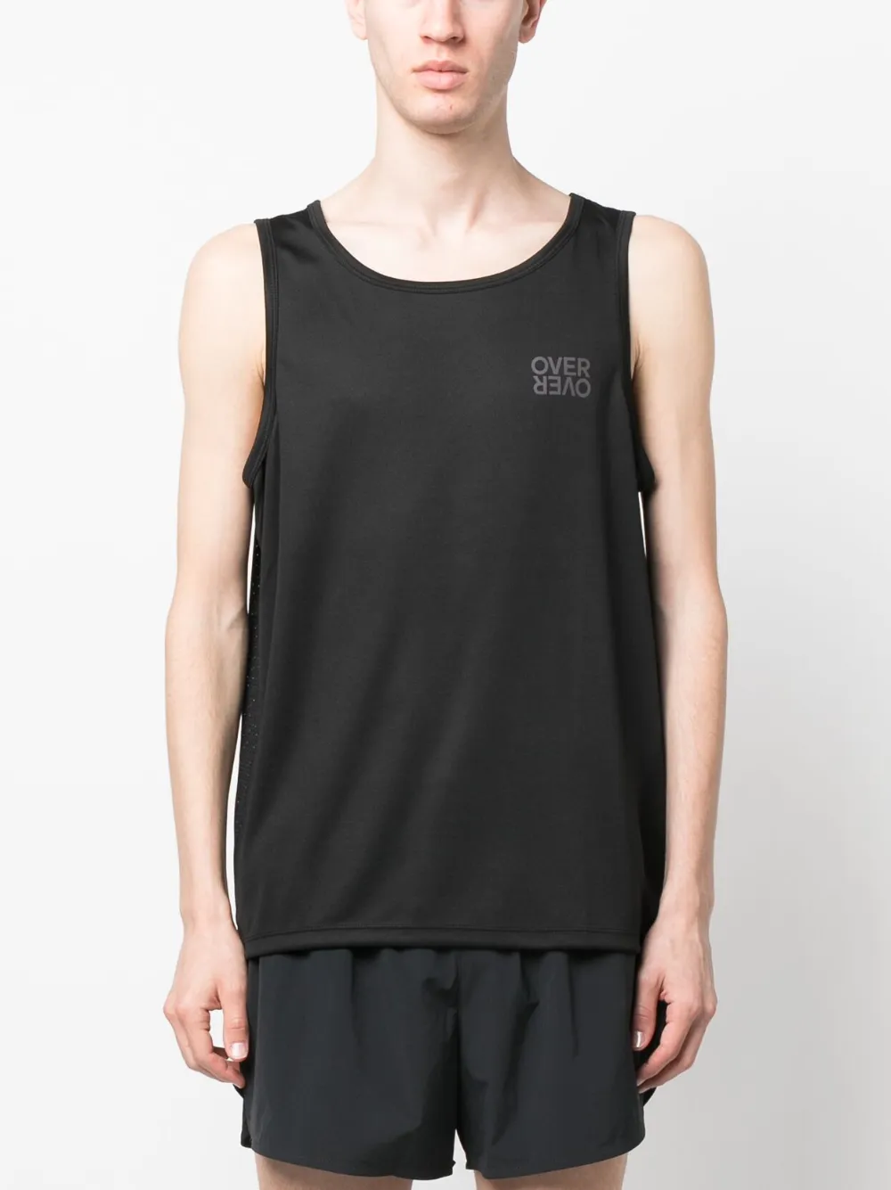 Over Over Logo-print Sports Vest Top In Black
