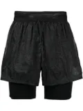 OVER OVER layered design training shorts - Black