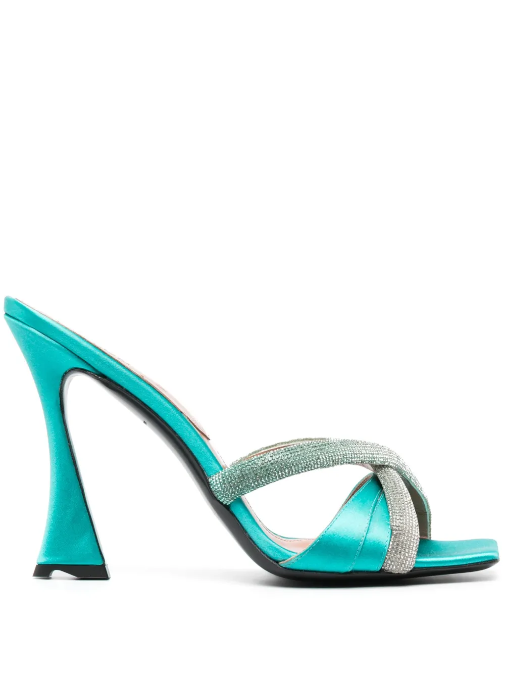Lust 100mm crystal-strap mules