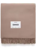 Magniberg logo-patch virgin wool blanket - Neutrals