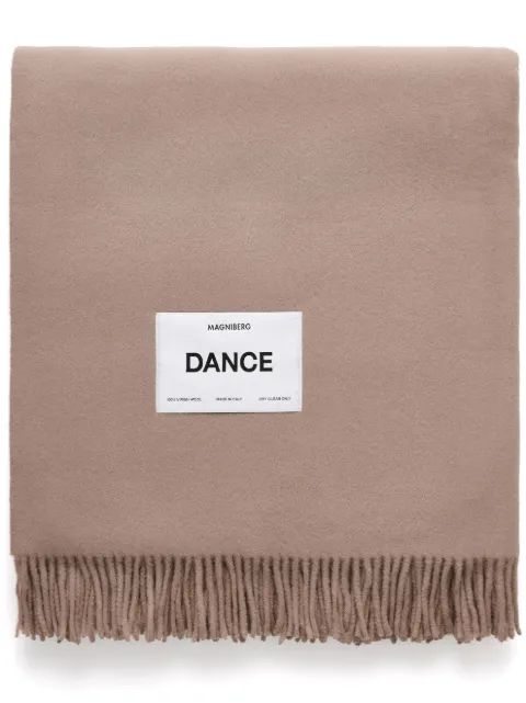 Magniberg logo-patch virgin wool blanket