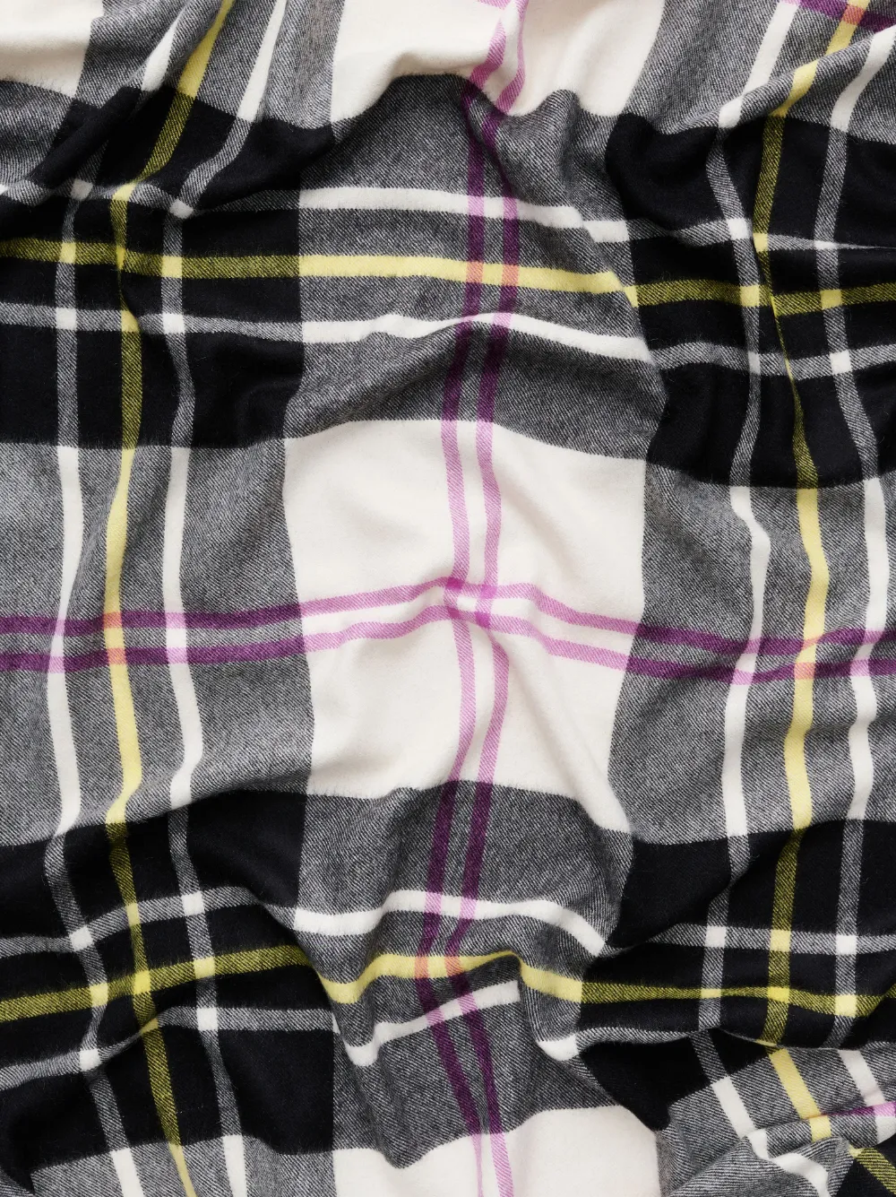 Magniberg Check-pattern Alpaca Blanket In Weiss