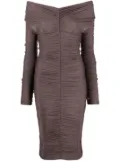 THE ANDAMANE Nicole ruched off-shoulder dress - Purple