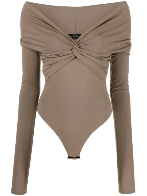 THE ANDAMANE Kendall off-shoulder gathered bodysuit