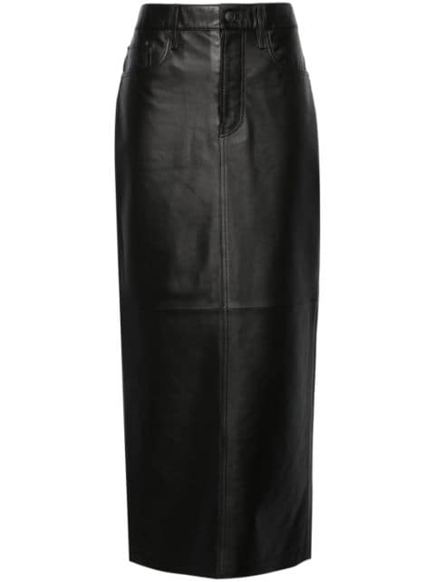 WARDROBE.NYC leather maxi column skirt