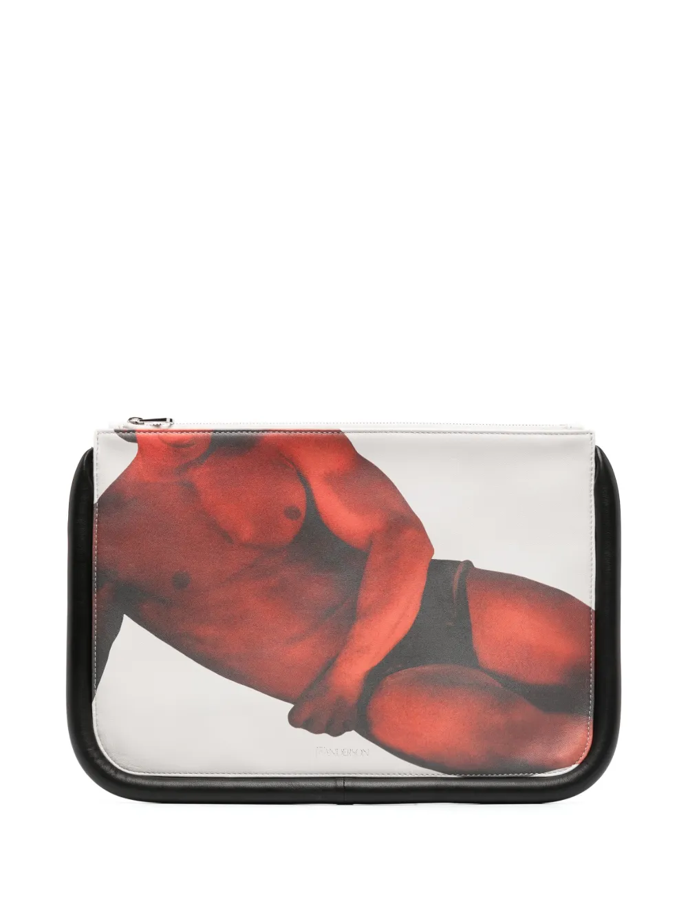JW Anderson pochette froncée à imprimé graphique - Blanc Top Merken Winkel