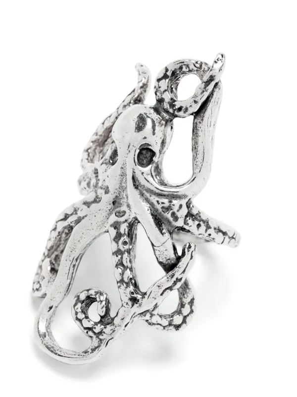 Sterling silver hot sale octopus ring