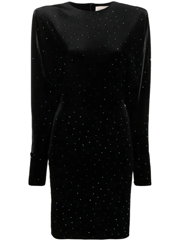 Alexandre Vauthier stud detailed Velvet Dress Black FARFETCH IN