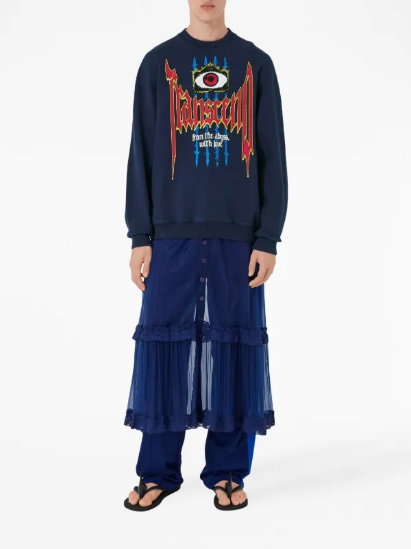Burberry グラフィック スウェットシャツ | ブルー | FARFETCH JP