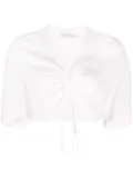 Christopher Esber drawstring crop top - White