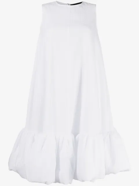 Melitta Baumeister puffball hem sleeveless cotton dress