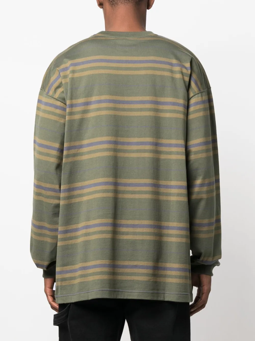 image 4 of wtaps 条纹印花logo刺绣t恤