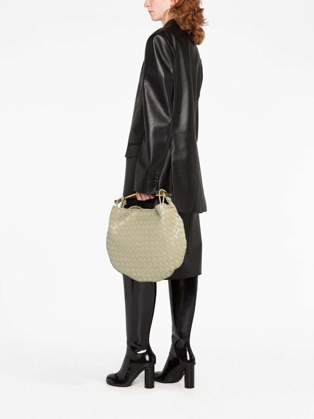 Bottega Veneta Sardine leather tote bag - Groen