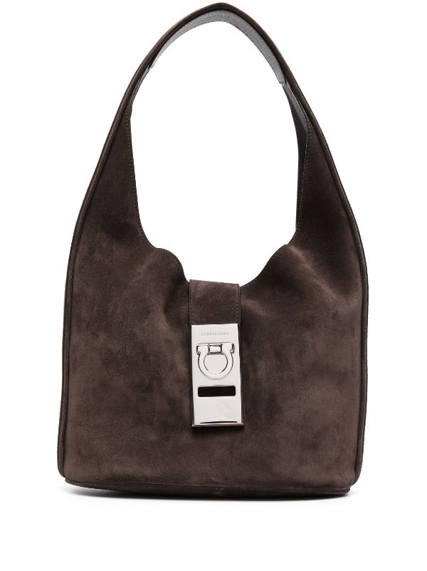 Ferragamo Small Hobo Leather Shoulder Bag - Farfetch