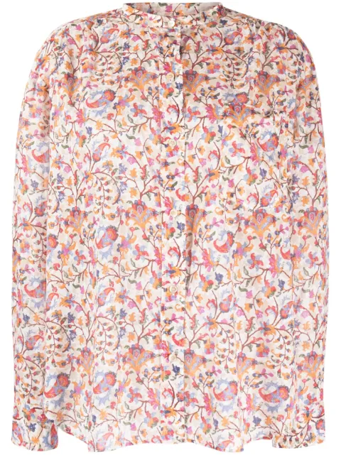 MARANT ÉTOILE floral-print cotton blouse