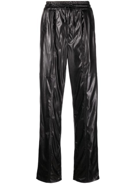 MARANT ÉTOILE elasticated-waistband faux-leather trousers