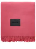 Magniberg logo-patch virgin wool blanket - Pink