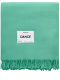Magniberg logo-patch virgin wool blanket - Green