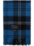 Magniberg logo-patch alpaca blanket - Blue