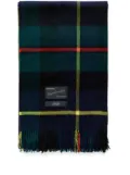 Magniberg check-pattern alpaca blanket - Green