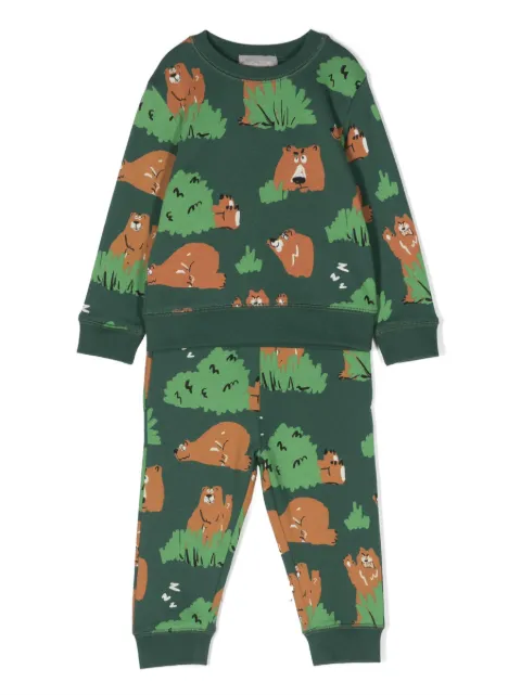 Stella McCartney Kids bear-print tracksuit set