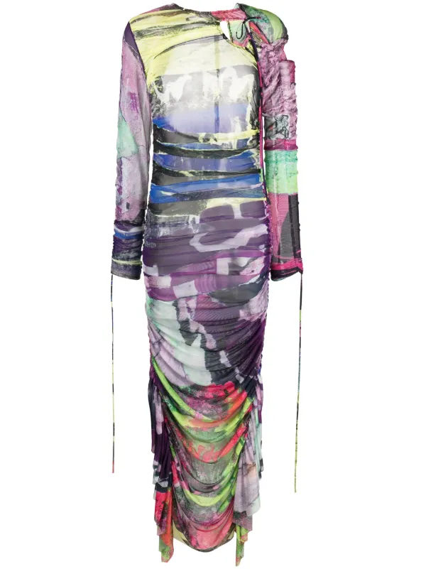 Graffiti mesh deals dress